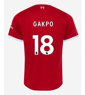 Liverpool Cody Gakpo #18 Koszulka Podstawowych 2023-24 Krótki Rękaw